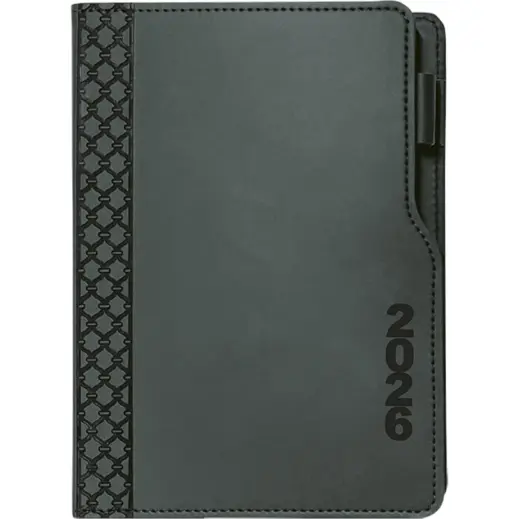 2026 Executive Cut Away A4 Diary Grey Front
